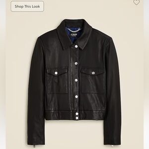 Jcrew Collection leather shirt-jacket NWT sz 2